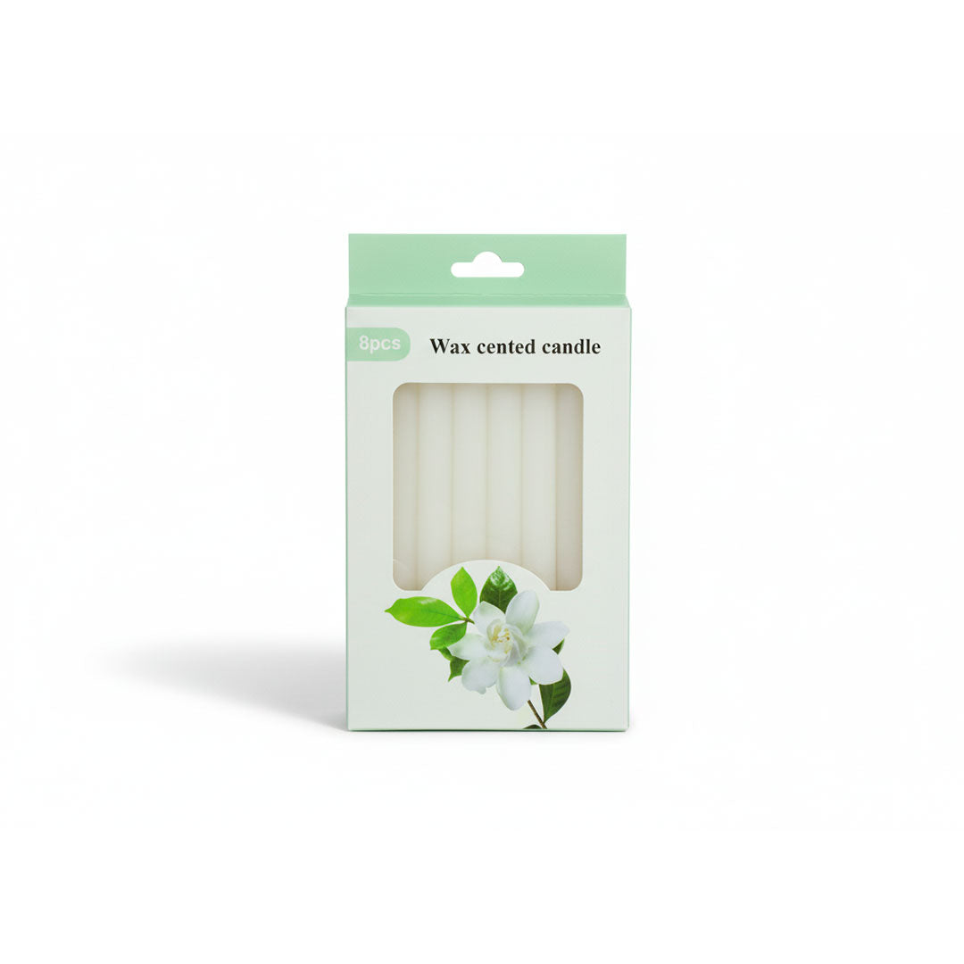 CAJA VELAS LARGAS 8 UNID COLORES VARIOS GM-R230