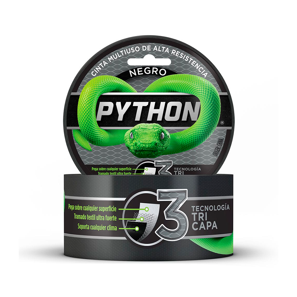 CINTA MULTIUSO ALTA RESISTENCIA PYTHON NEGRO