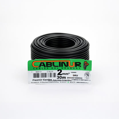 CABLE 1X2MM 30 METROS NEGRO CABLINUR FLC02N30