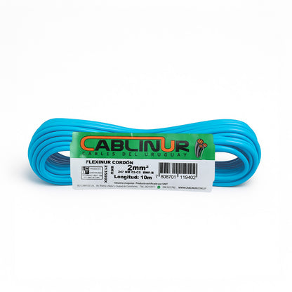 CABLE 1X2MM 10 METROS CELESTE CABLINUR FLC02C10