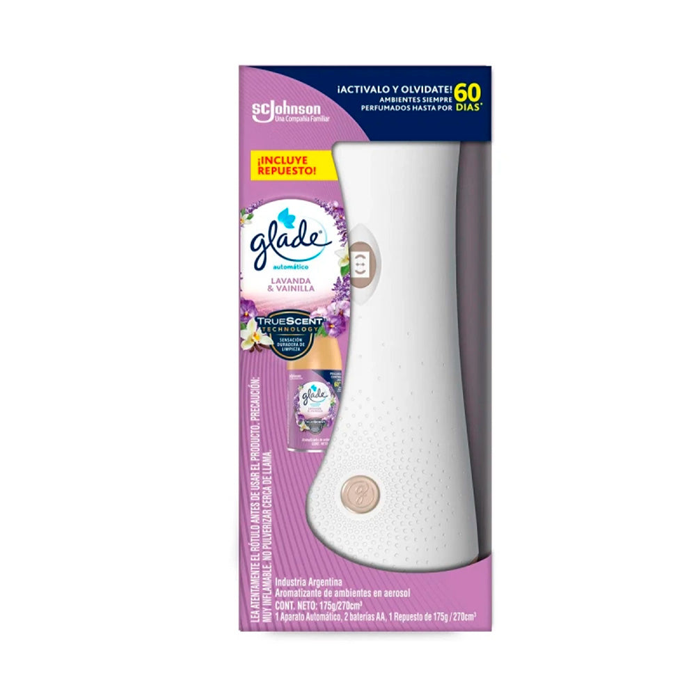AROMATIZANTE GLADE LAVANDA Y VAINILLA 175G + APARA