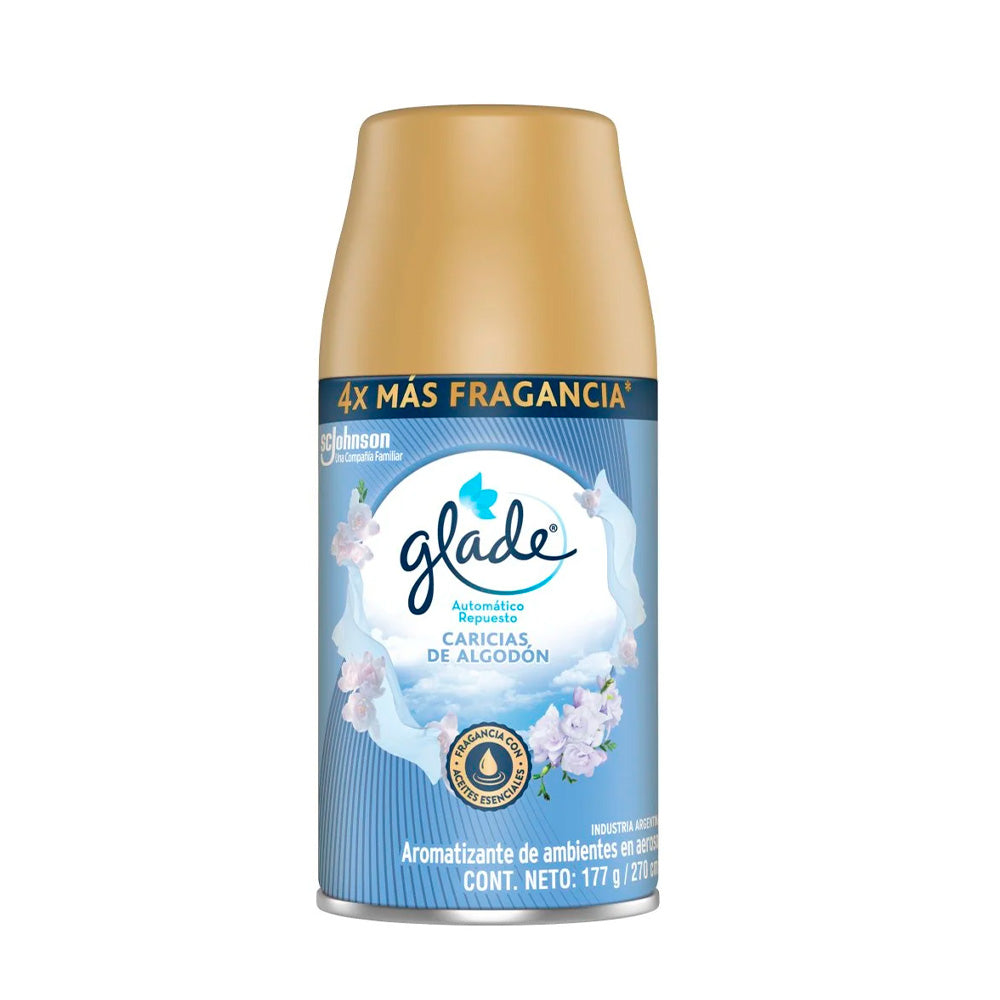 AROMATIZANTE GLADE REPUESTO CARICIAS ALGODON 175G