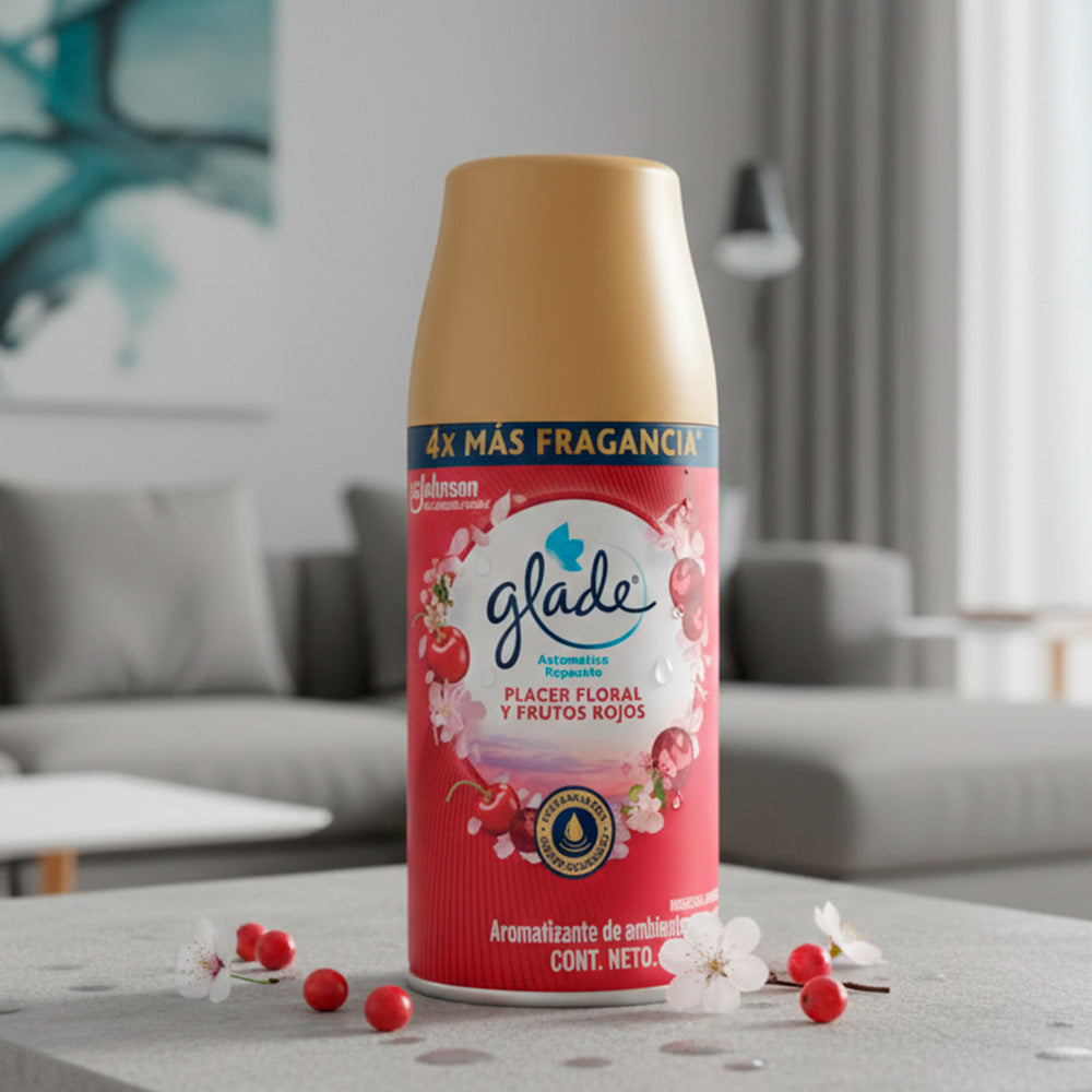 AROMATIZANTE GLADE FLORAL Y FRUTOS ROJOS 175G