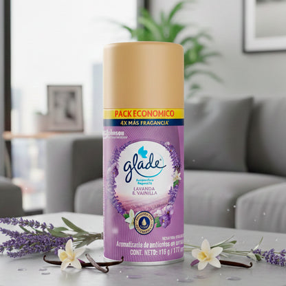 AROMATIZANTE GLADE LAVANDA Y VAINILLA PPA 170CC