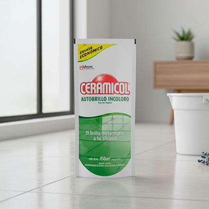 CERA CERAMICOL AUTOBRILLO INCOLORO DOY PACK 450ML