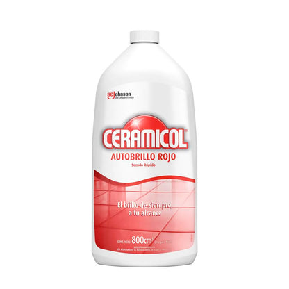 CERA CERAMICOL AUTOBRILLO ROJA 800 ML 60544