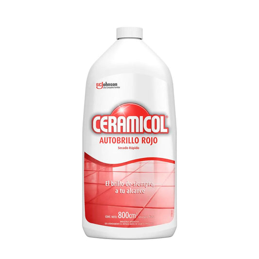 CERA CERAMICOL AUTOBRILLO ROJA 800 ML 60544