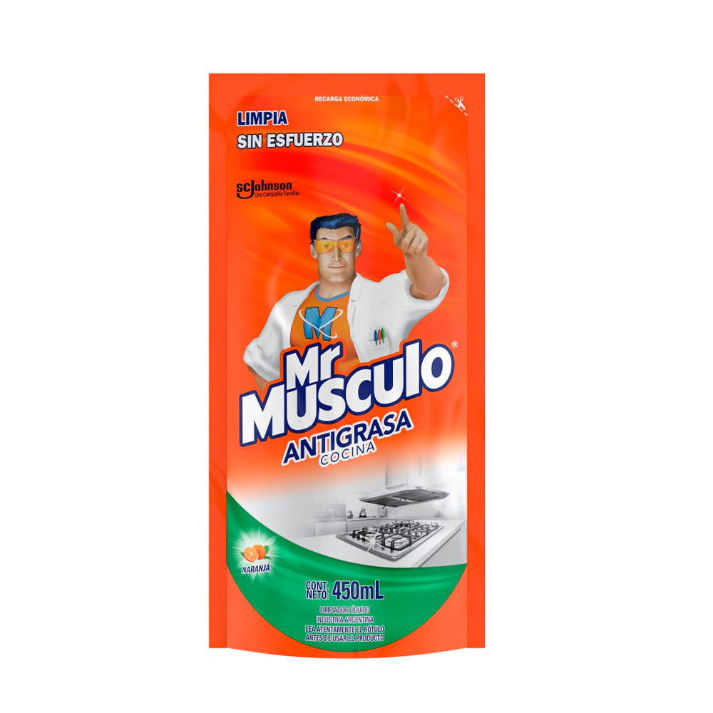 LIMPIADOR MR. MUSCULO NARANJA DOY PACK 450ML