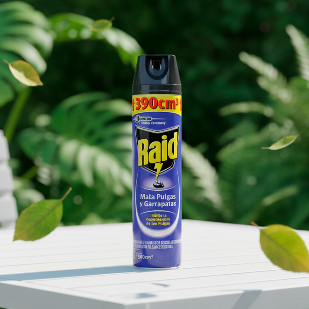 INSECTICIDA RAID MATAPULGAS 390CC