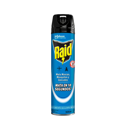 INSECTICIDA RAID MOSCAS Y MOSQUITOS AZUL 360 ML