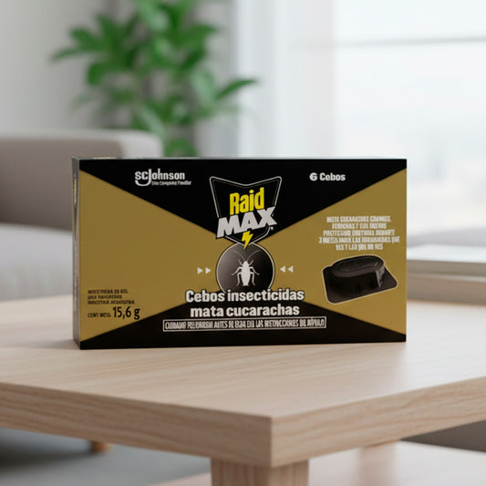 CEBO INSECTICIDA RAID PARA CUCARACHAS 6 UN 61103