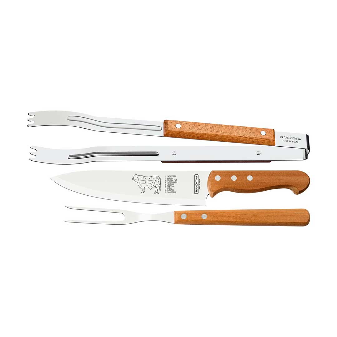 SET ASADO TRAMONTINA 3PIEZAS 22399/075 – 22399/097