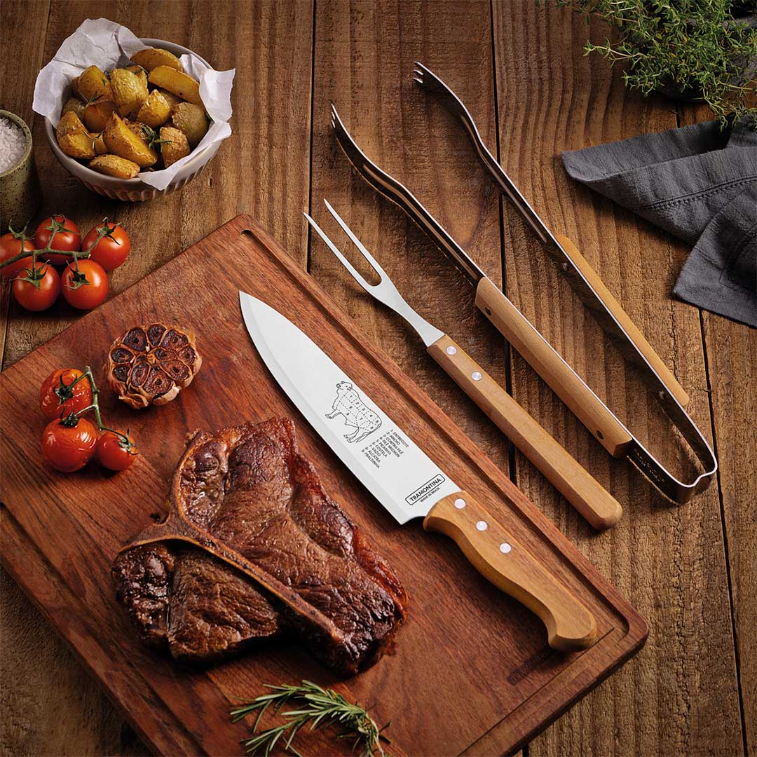 SET ASADO TRAMONTINA 3PIEZAS 22399/075 – 22399/097