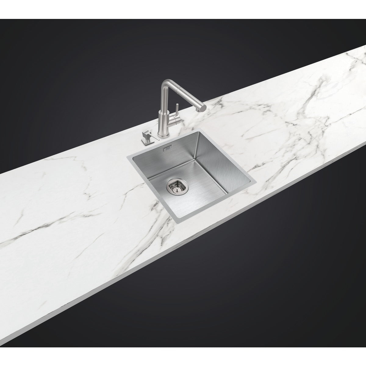 Pileta Tramontina quadrum inox 304 40 x 40cm