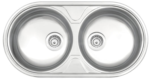 Cubeta en acero inoxidable satinado 84×44 cm