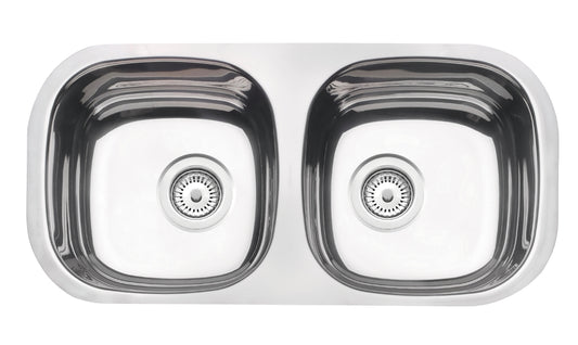 Cubeta en acero inoxidable pulido 72×34 cm valvula 3″ tapon de goma