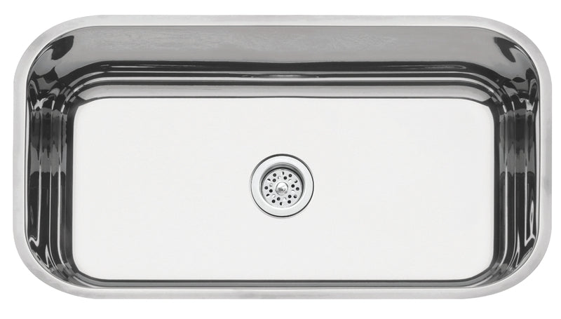 Cubeta de empotrar en acero inoxidable pulido 56×34 cm
