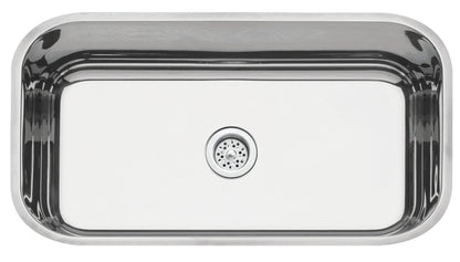 Cubeta de empotrar en acero inoxidable pulido 56×34 cm