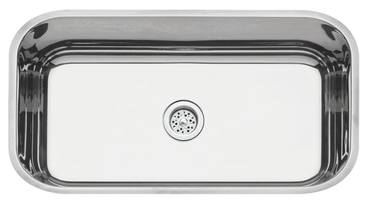 Cubeta de empotrar en acero inoxidable pulido 56×34 cm