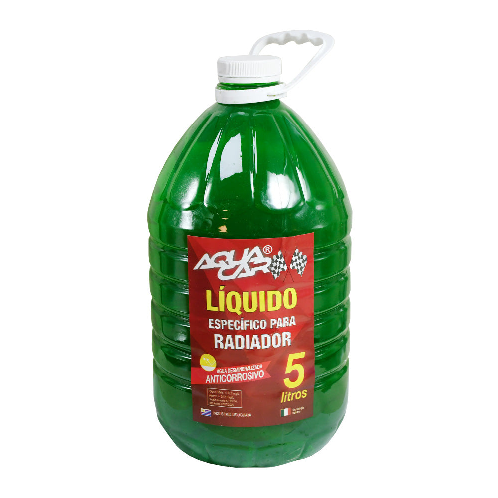 LIQUIDO PARA RADIADOR COLOR VERDE 5 LITROS AQUACAR