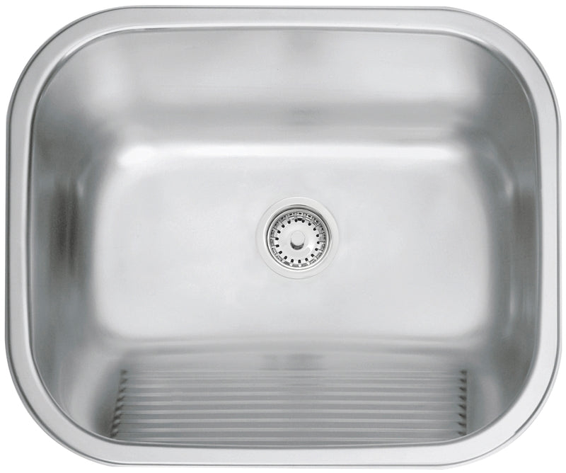 Lavadero de empotrar en acero inoxidable satinado 50×40 cm