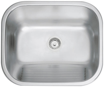 Lavadero de empotrar en acero inoxidable satinado 50×40 cm