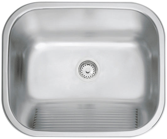 Lavadero de empotrar en acero inoxidable satinado 50×40 cm