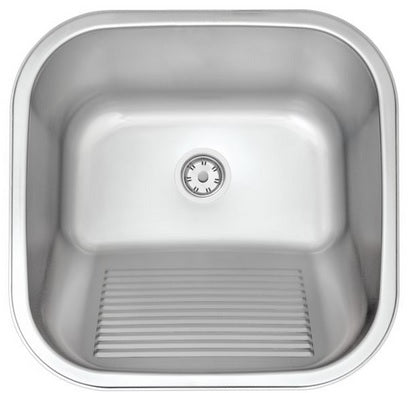 Lavadero de empotrar en acero inoxidable satinado 40×40 cm