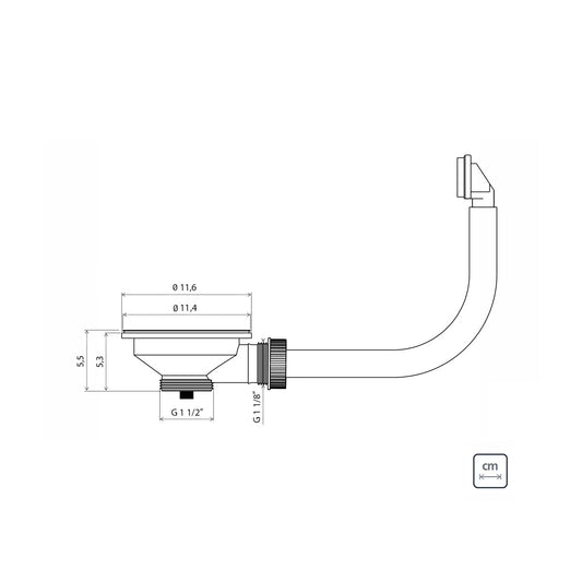 Válvula de Ø 4 1/2″ con rebosadero