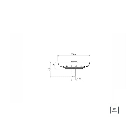 Tapa de válvula Tramontina Luxo para piletas y cubas de 4 1/2″ de acero inoxidable y polipropileno