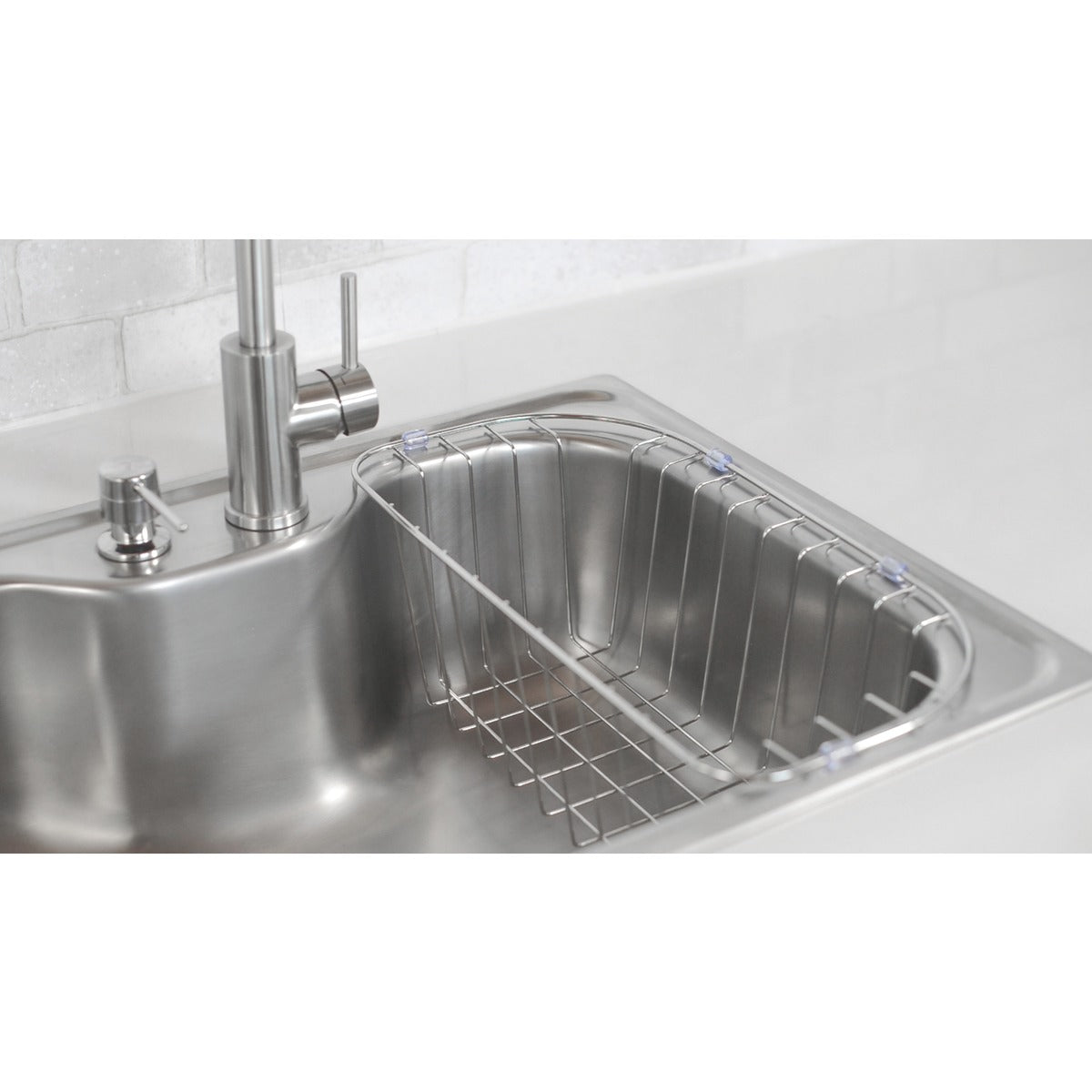 Cesto alambrado en acero inoxidable para fregadero de empotrar e incrustar Morgana 60 FX