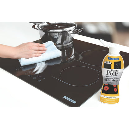 Pasta de limpieza para superficies de vidrio o vitrocerámicas Tramontina 200 g.