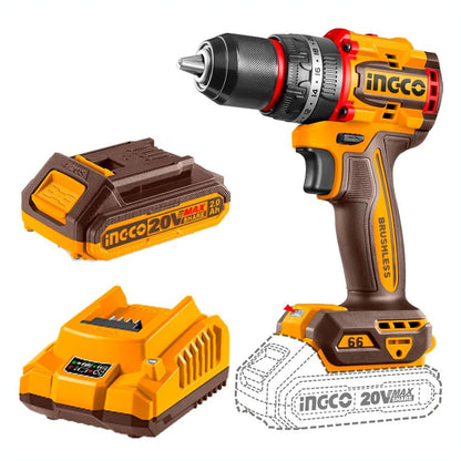 TALADRO INGCO C/2BAT+CARG Y 47ACC CIDLI20668