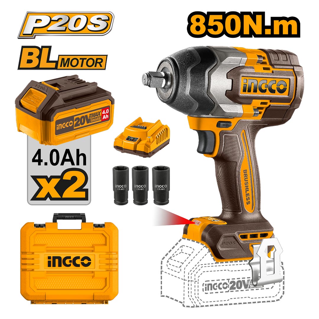 LLAVE DE IMPACTO C/BAT+CARG INGCO CIWLI2085
