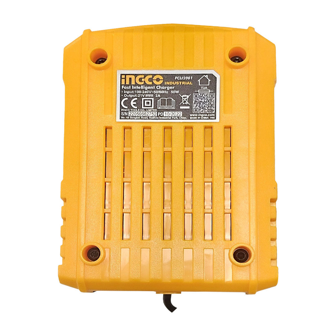 CARGADOR BATERIA LITIO 20V INGCO FCLI2001