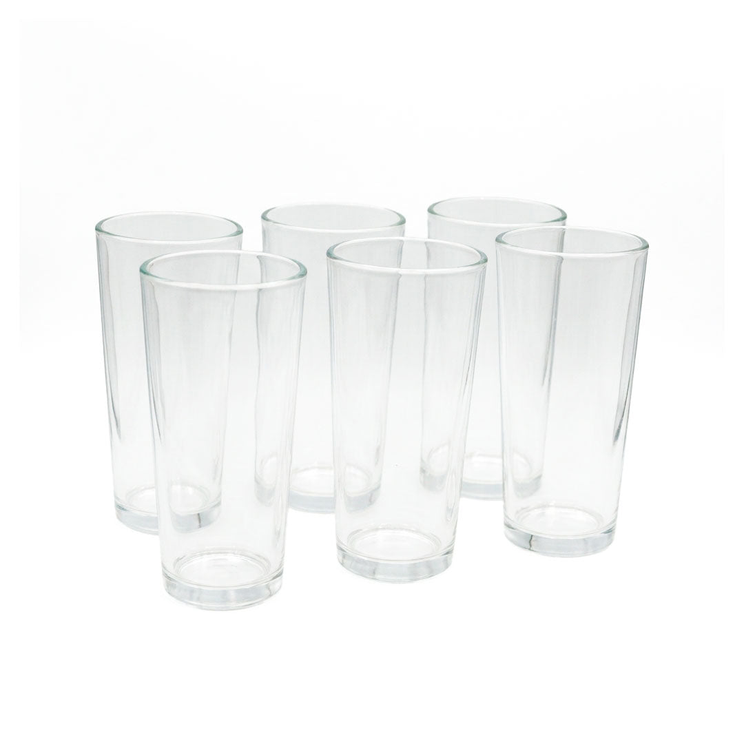 VASO DE VIDRIO ALTO 340CC X 6 UNID LH-4202