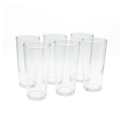 VASO DE VIDRIO ALTO 340CC X 6 UNID LH-4202