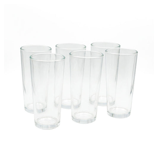 VASO DE VIDRIO ALTO 340CC X 6 UNID LH-4202