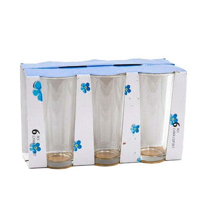 VASO DE VIDRIO ALTO 340CC X 6 UNID LH-4202