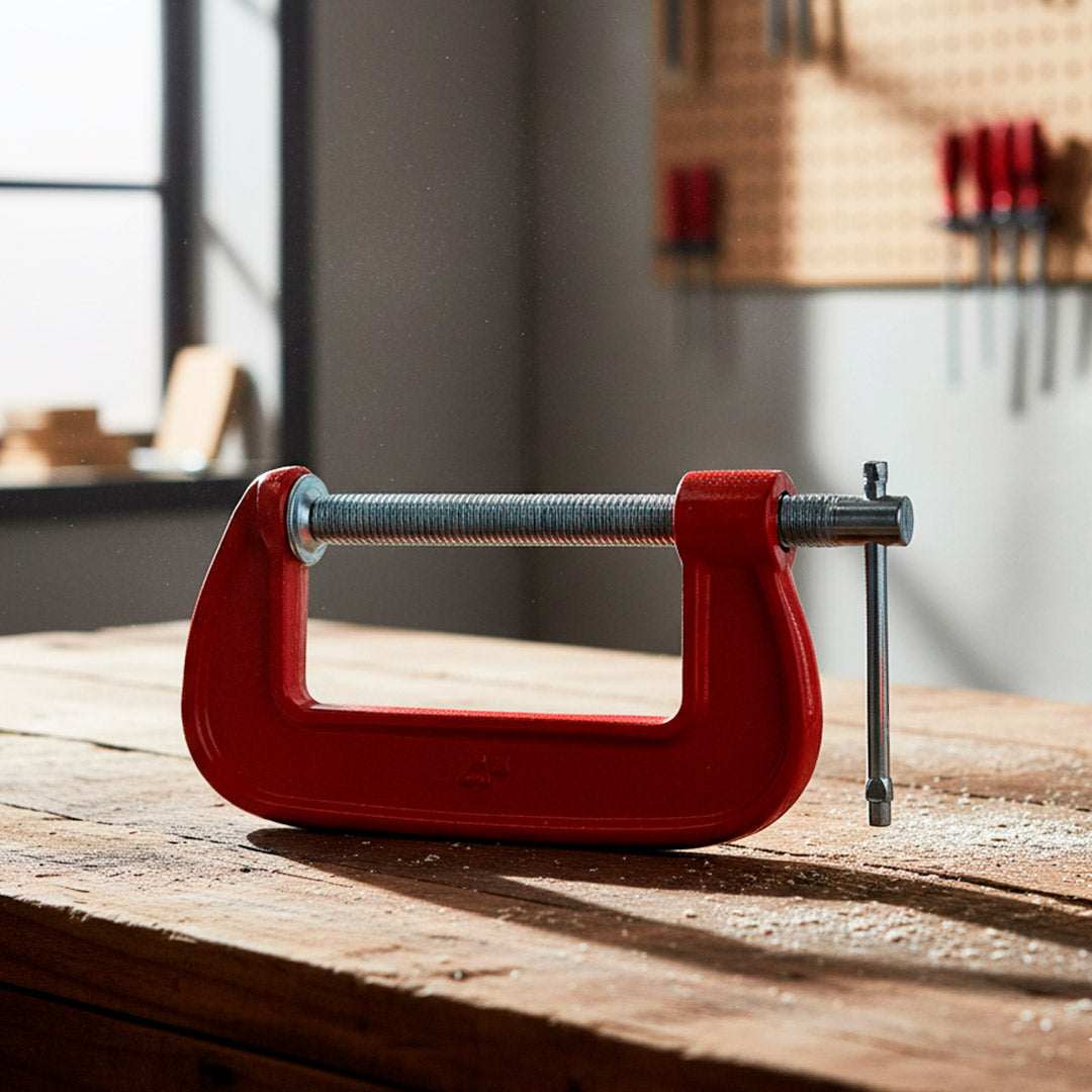 PRENSA TIPO G 4″ ROJA LH-5018