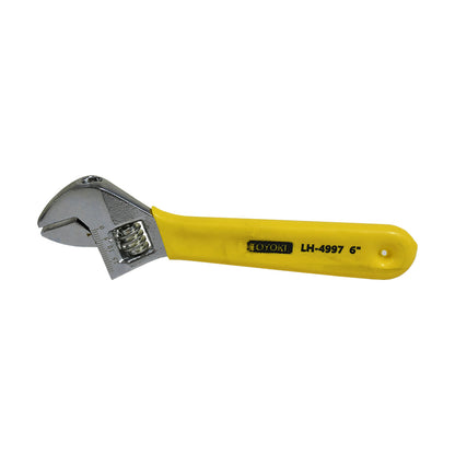 LLAVE AJUSTABLE 6″ MANGO AMARILLO TOYOKI LH-4997