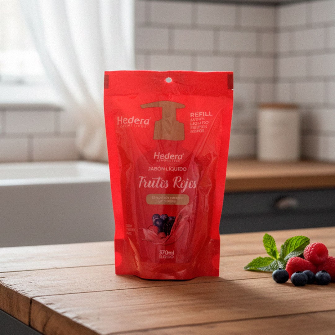 JABON LIQ.P/MANOS SACHET 370 ML FRUTOS ROJOS 2236
