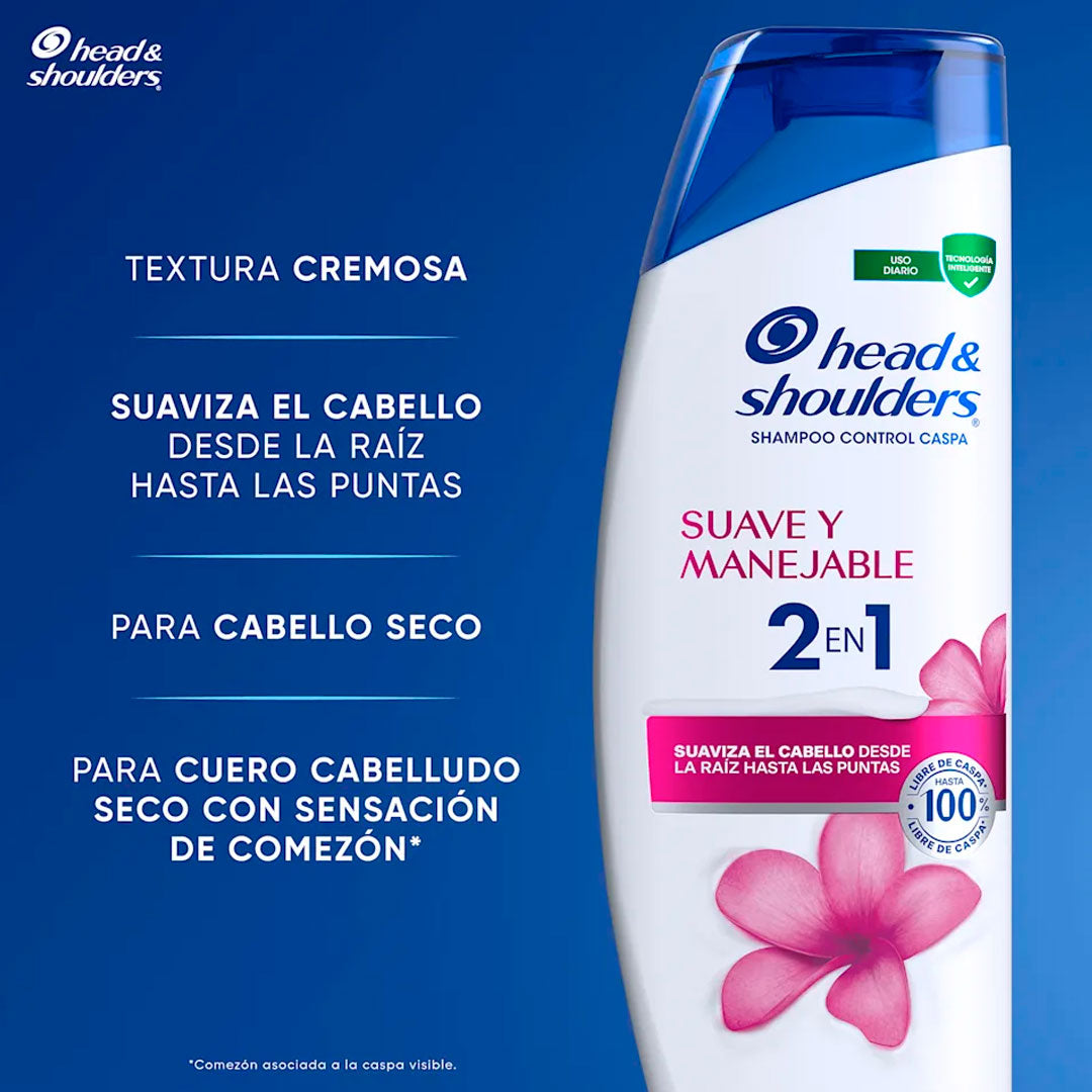 PACK 2 SHAMPOO HYS SUAVE Y MANEJABLE 375+180ML 212