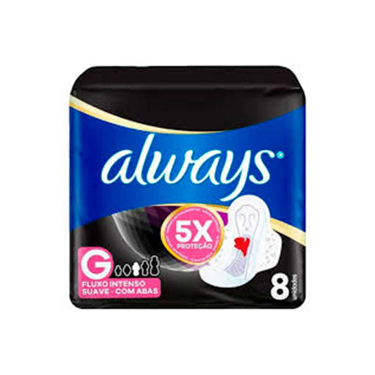 TOALLA FEM. ALWAYS NOCHE SUAVE C/ALAS GDE X8 80807