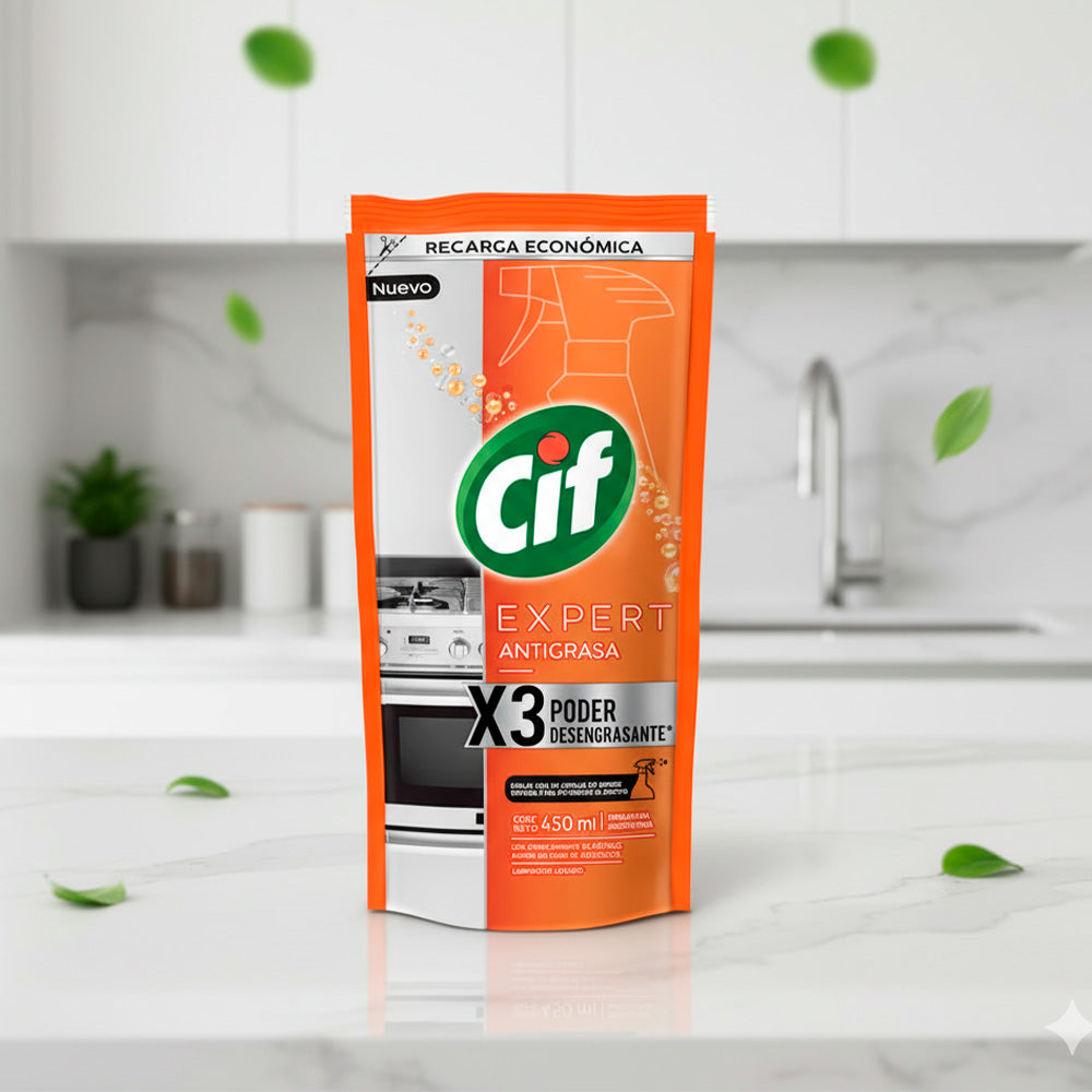 LIMPIADOR CIF ANTIGRASA EXPERT DOY PACK 450ML