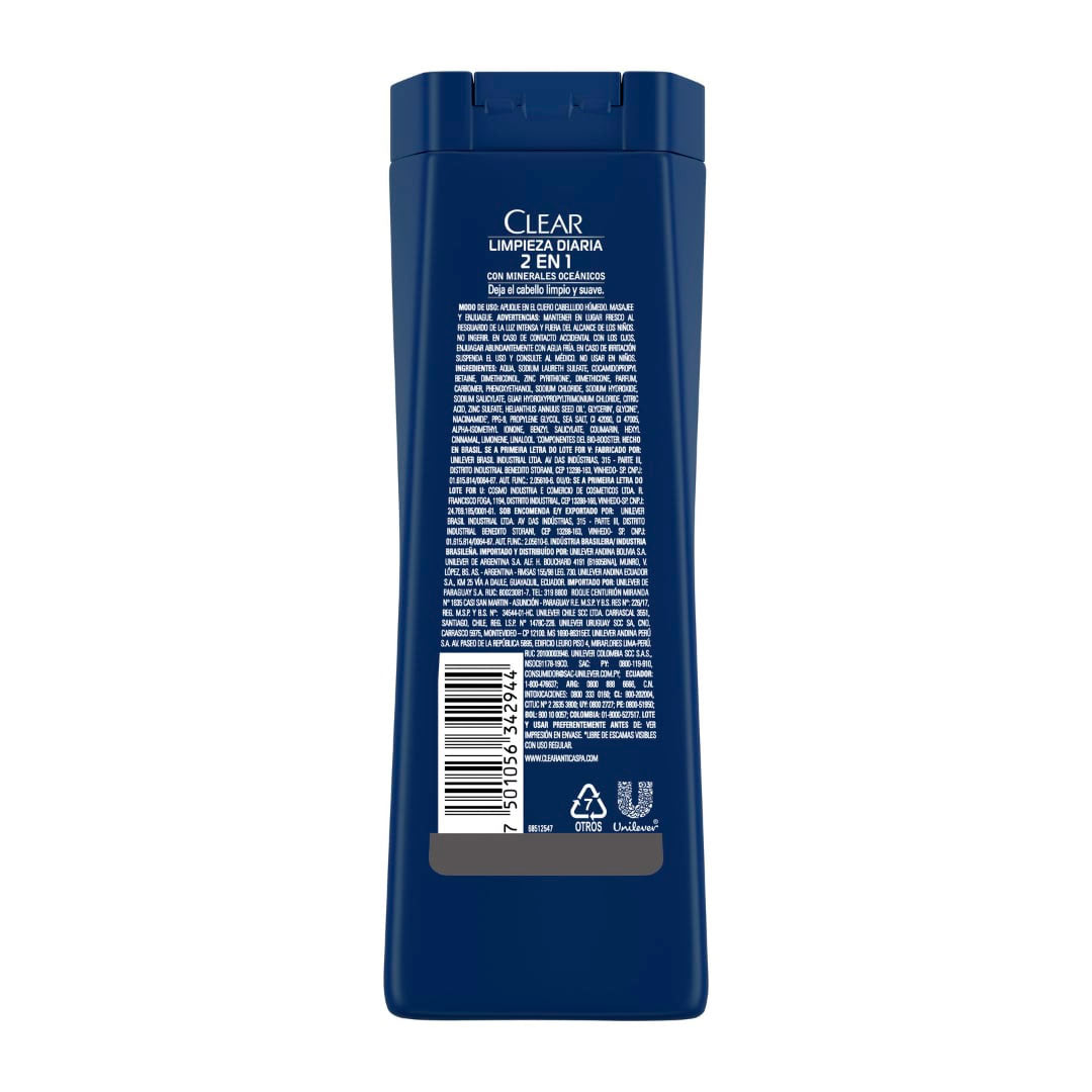 SHAMPOO CLEAR MEN LIMPIEZA DIARIA 200ML 68473342