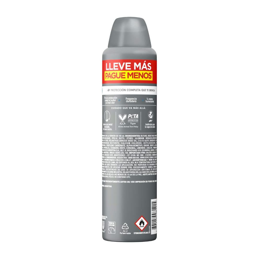 DESODORANTE DOVE MEN CARE AE PROT. TOTAL 150ML