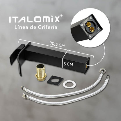 CANILLA NEGRA ALTA PARA LAVATORIO ITALOMIX LH-3320