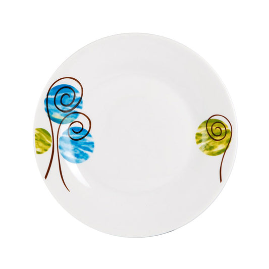 PLATO DE MESA PORCELANA 23CM CIRCULOS