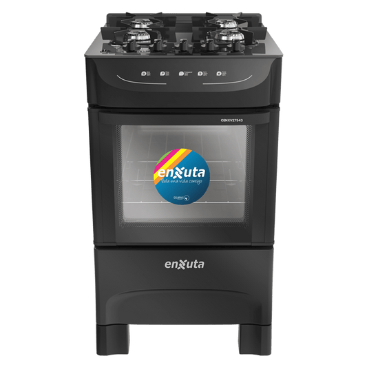 Cocina Multigas – Mesada de vidrio negro – CENXV27543NG – Enxuta